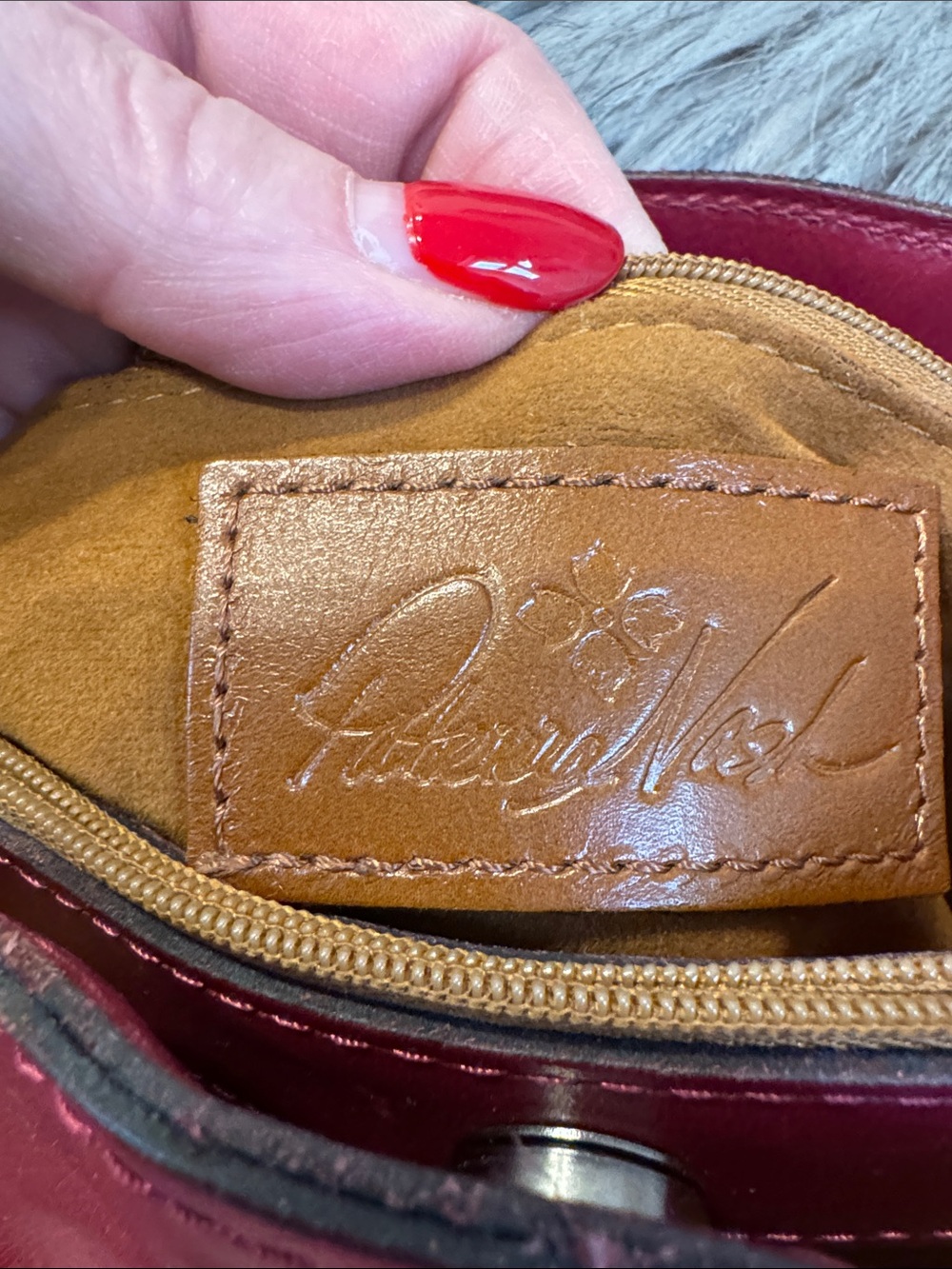 Patricia Nash Red Leather Crossbody Bag with Buckle Strap - Picture 2 of 13